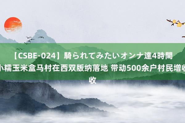 【CSBE-024】騎られてみたいオンナ達4時間 小糯玉米盒马村在西双版纳落地 带动500余户村民增收