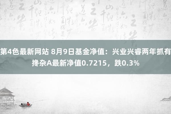 第4色最新网站 8月9日基金净值：兴业兴睿两年抓有搀杂A最新净值0.7215，跌0.3%