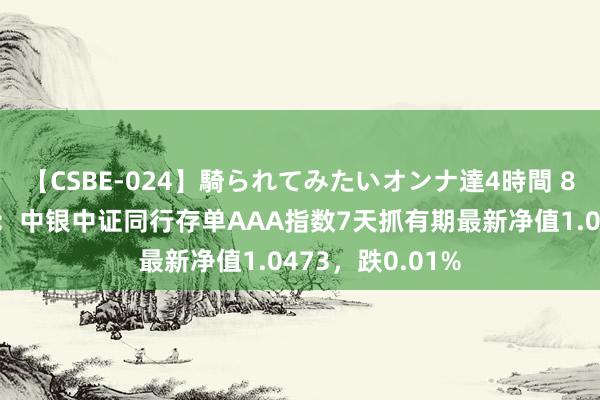 【CSBE-024】騎られてみたいオンナ達4時間 8月9日基金净值：中银中证同行存单AAA指数7天抓有期最新净值1.0473，跌0.01%