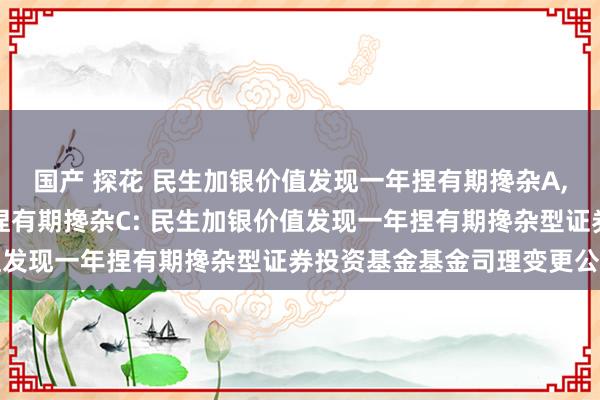 国产 探花 民生加银价值发现一年捏有期搀杂A，民生加银价值发现一年捏有期搀杂C: 民生加银价值发现一年捏有期搀杂型证券投资基金基金司理变更公告