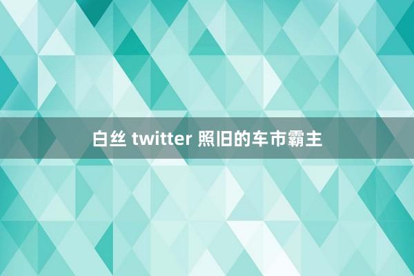 白丝 twitter 照旧的车市霸主